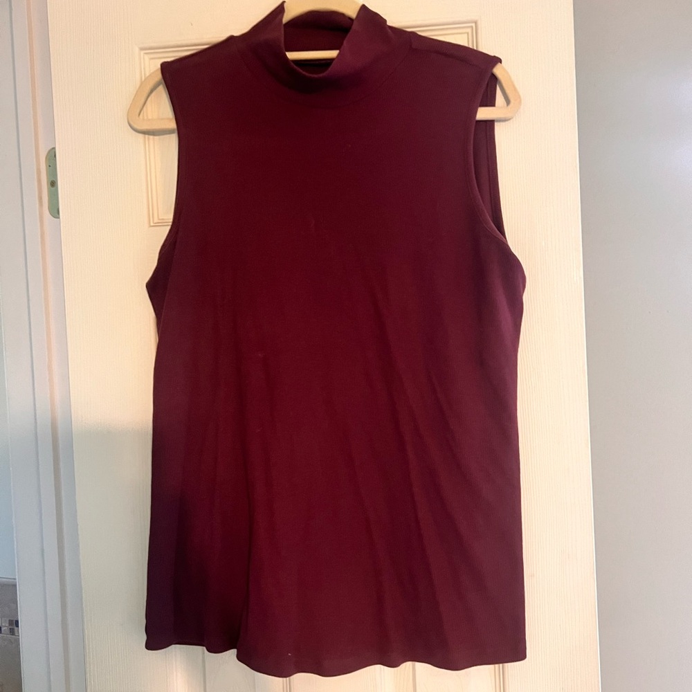 Lane Bryant Maroon Sleeveless Tank Top